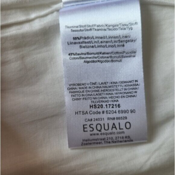 ESQUALO  High Rise Off White Linen Shorts  Size 16 - Picture 7 of 7